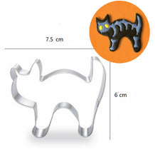 Ladda upp bild till gallerivisning, 6st/Pack Halloween Utstickare Pepparkaksform med stenciler Collection D