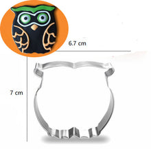 Ladda upp bild till gallerivisning, 6st/Pack Halloween Utstickare Pepparkaksform med stenciler Collection D