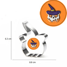 Ladda upp bild till gallerivisning, 6st/Pack Halloween Utstickare Pepparkaksform med stenciler Collection E