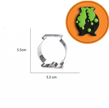 Ladda upp bild till gallerivisning, 6st/Pack Halloween Utstickare Pepparkaksform med stenciler Collection E