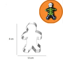 Ladda upp bild till gallerivisning, 6st/Pack Halloween Utstickare Pepparkaksform med stenciler Collection E