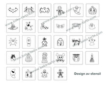 Ladda upp bild till gallerivisning, 6st/Pack Halloween Utstickare Pepparkaksform med stenciler Collection E