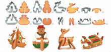 Ladda upp bild till gallerivisning, 8 St/Pack Pepparkaksformar, Julgran, Släde,Rådjur 8 PCS/Set 3D Christmas Cookie Cutter Snowman ,Xmas Tree, Deer & Sleigh,,
