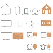 Ladda upp bild till gallerivisning, 10 St/Pack 3D Pepparkakshus Pepparkaksform Hus