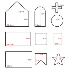 Ladda upp bild till gallerivisning, 10 St/Pack 3D Pepparkakshus Pepparkaksform Hus