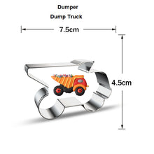 Ladda upp bild till gallerivisning, 7 St/Pack Utstickare med stensiler Byggfordon Lyftkarn Lastare Blandarbil Grävmaskin