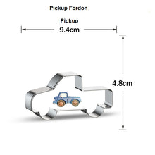 Ladda upp bild till gallerivisning, 7 St/Pack Utstickare med stensiler Byggfordon Lyftkarn Lastare Blandarbil Grävmaskin