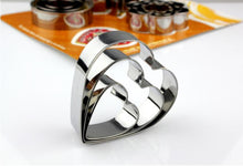 Ladda upp bild till gallerivisning, 12St/Pack Blandad Rostfritt Stål Utstickare Pepparkaksform Hexagram Blomma Rund Hjärta