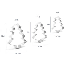 Ladda upp bild till gallerivisning, 3 St/Pack Jul Pepparkaksform Julgranar 3 PCS/Set Christmas Tree Cookie Cutter, 3 ST/Set Papparkaksformar Julgran