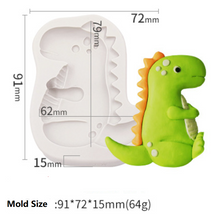 Ladda upp bild till gallerivisning, 5 St/Pack Dinosaurier Silikonform Collection 1 (4 S & M & 1 Stor) 5 PCS/Set Dinosaur Silicon Mold (4 S M & 1 Big)