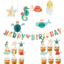 Ladda upp bild till gallerivisning, 31 St/Pack Havsdjur Temafest Födelsedag Dekoration 31 PCS/Set Ocean Animal Themed Party Decoration