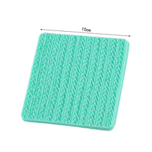 Ladda upp bild till gallerivisning, 4 St/Pack Små Stickat Mönster Silikonform Silikonmatta 4 PCS/SET Small Knitting Pattern Fondant Silicone Mould &Mat