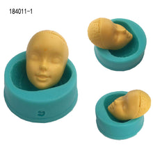 Ladda upp bild till gallerivisning, 13 St/Pack Leksakshuvud Sockerpasta Silikonformar Lera Choklad Fondant 13 PCS/Set Doll Head Silicone Molds Clay Fondant Chocolate