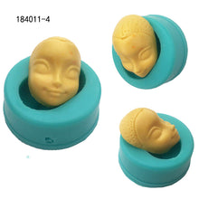 Ladda upp bild till gallerivisning, 13 St/Pack Leksakshuvud Sockerpasta Silikonformar Lera Choklad Fondant 13 PCS/Set Doll Head Silicone Molds Clay Fondant Chocolate
