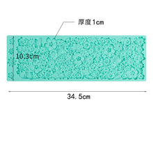 Ladda upp bild till gallerivisning, Silikonformar Blandade Blommor Tårtkant Bård; Cake Border Fondant & Gum Past Mold & Mats