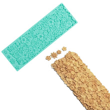 Ladda upp bild till gallerivisning, Silikonformar Blandade Blommor Tårtkant Bård; Cake Border Fondant & Gum Past Mold & Mats