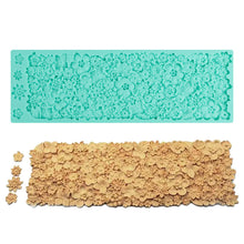 Ladda upp bild till gallerivisning, Silikonformar Blandade Blommor Tårtkant Bård; Cake Border Fondant & Gum Past Mold & Mats