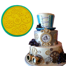 Ladda upp bild till gallerivisning, 2 St/ Pack Kugghjul Silikonform Fondant Sockerpasta 2 PCS/Set Gear Gogwheel Fondant Silicone Mold Man Cake