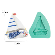 Ladda upp bild till gallerivisning, Segelbåt Sockerpasta Silikonform-B Sailing Boat Fondant Silicone Mold B