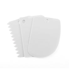 Ladda upp bild till gallerivisning, 3st-Pack Degskrapa Kamskrapa Smörcräm Small Dough, Pastry Buttercream Icing Scrapper-3 PCS/Set