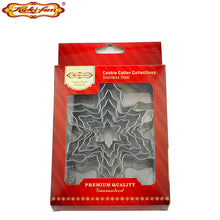 Ladda upp bild till gallerivisning, 5 St/Pack Jul Snöflinga Rostfritt stål Pepparkaksformar 5 PCS/Set Christmas Snow Flake Stainless Steel Cookie Cutter