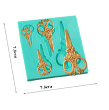 Ladda upp bild till gallerivisning, 4 i 1 Bland Silikonform Sy Sax 4 in 1 Mixed Sewing Scissors Silicone Mold