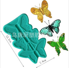 Ladda upp bild till gallerivisning, 3 i 1 Silikonformar Fjäril 3 i one Butteryflies Silicone Mold