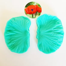 Ladda upp bild till gallerivisning, Dubbel Veiner Silikonformar Vallmo Blomma Double-Sided Vein Poppy Flower Silicone Mold-L
