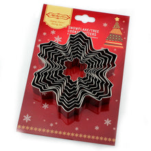 Ladda upp bild till gallerivisning, 9 St/Pack Utstickare Pepparkaksformar - 9 PCS/Set Snow Flake Ginger Cookie Cutter/ 9 St/Set Snöflingor Kaksformar