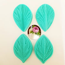 Ladda upp bild till gallerivisning, Dubbel Veiner Silikonformar Pion Blomma Double-XL Extra Large Double Sided Vein Peony Flower Silicone Mold-XL