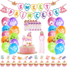 Ladda upp bild till gallerivisning, 53 St/Pack Prinsessa Temafest Dekoration 53 PCS/Set Princess Themed Party Decoration