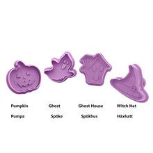 Ladda upp bild till gallerivisning, 4 St/Pack Halloween Kakstämplar Utstickare 4 PCS/Set Halloween Spring Press Cookied Fondant Cutter Molds
