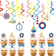 Ladda upp bild till gallerivisning, 42 St/Pack Marin Segling Hav Temafest Dekoration 42 PCS/Set Navy Ocean Themed Party Decoration