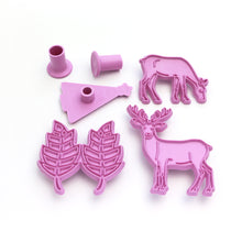 Ladda upp bild till gallerivisning, Elk Jul Sockerpasta Stamp Lera Deer Shape Christmas Cookie Fondant Clay Stamp