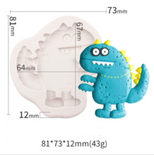 Ladda upp bild till gallerivisning, 5 St/Pack Dinosaurier Silikonform Collection 2 (4 S M & 1 Stor) 5 PCS/Set Dinosaur Silicon Mold (4 S M & 1 Big)
