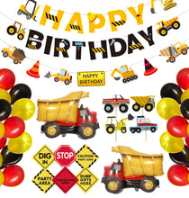 Ladda upp bild till gallerivisning, Byggnadsfordon Temafest Dekoration Construction Vehicle & Site Themed Party Decoration
