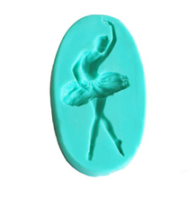 Ladda upp bild till gallerivisning, Silikonform Balettflickor Ballet Girls Fondant Silicone Mold