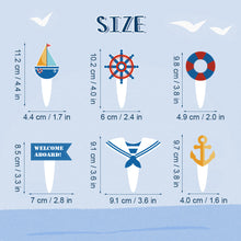 Ladda upp bild till gallerivisning, 42 St/Pack Marin Segling Hav Temafest Dekoration 42 PCS/Set Navy Ocean Themed Party Decoration