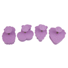 Ladda upp bild till gallerivisning, 4 St/Pack Frukter Kakstämplar Utstickare Ananas Körsbär Druva Jordgubbe 4 PCS/Set Fruit Press Stamp Cookie Fondant Cutter Mold