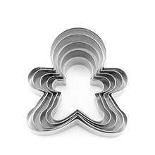 Ladda upp bild till gallerivisning, 5 St/Pack Utstickare Pepparkaksformar Gingerman 5 PCS/Set Ginger Man Christmas Cookie Cutter