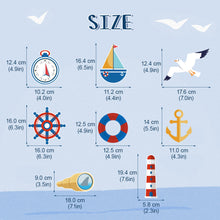 Ladda upp bild till gallerivisning, 42 St/Pack Marin Segling Hav Temafest Dekoration 42 PCS/Set Navy Ocean Themed Party Decoration