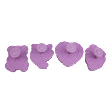 Ladda upp bild till gallerivisning, 4 St/Pack Alla hjärtans dag Valentine's Day Kakstämplar Utstickare 4 PCS/Set Valentine's Day Press Stamp Cookie Fondant Cutter Mold Love Teddy Bear Heart Rose