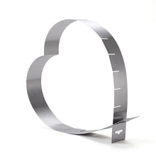 Ladda upp bild till gallerivisning, Justerbar Hjärtformad Tartring Rostfritt Stål --Adjustable Stainless Cake Cutting Ring- Heart Shape