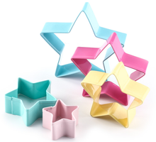 Ladda upp bild till gallerivisning, 5 St/Pack Stjärna Pepparkaksform Utstickare Cookie Cutter- 5 PCS/Set Star Shape Cookie Cutter
