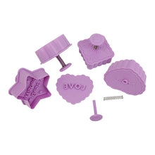 Ladda upp bild till gallerivisning, 4 St/Pack Blandad Meddelande Kakstämplar Utstickare 4 PCS Message Press Stamp Cookie Fondant Cutter Mold