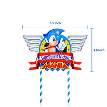 Ladda upp bild till gallerivisning, 47 St/Pack Sonic The Hedgehog Temafest Dekoration 47 PCS /Set Sonic Themed Birthday Party Decoration