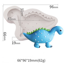 Ladda upp bild till gallerivisning, 5 St/Pack Dinosaurier Silikonform Collection 2 (4 S M & 1 Stor) 5 PCS/Set Dinosaur Silicon Mold (4 S M & 1 Big)