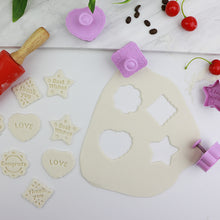 Ladda upp bild till gallerivisning, 4 St/Pack Blandad Meddelande Kakstämplar Utstickare 4 PCS Message Press Stamp Cookie Fondant Cutter Mold