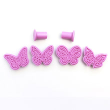 Ladda upp bild till gallerivisning, 4 St/Pack Fjäril Kakstämplar Fondant Stämpel Formar 4 PCS Butterfly Fondant Embossing Press Mold Embossed Design For Fondant Cupcake Wedding Cake Decoration