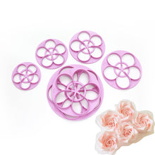 Ladda upp bild till gallerivisning, 6 St/Pack Ros Utstickare Fondant Gum Paste 6 PCS/Set Rose Gum Paste Cutter